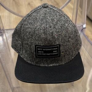 Neff Gray and Black Textured Cap